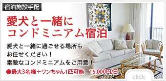 【宿泊施設手配】犬とハワイでのコンドミニアム宿泊・夢の実現☆